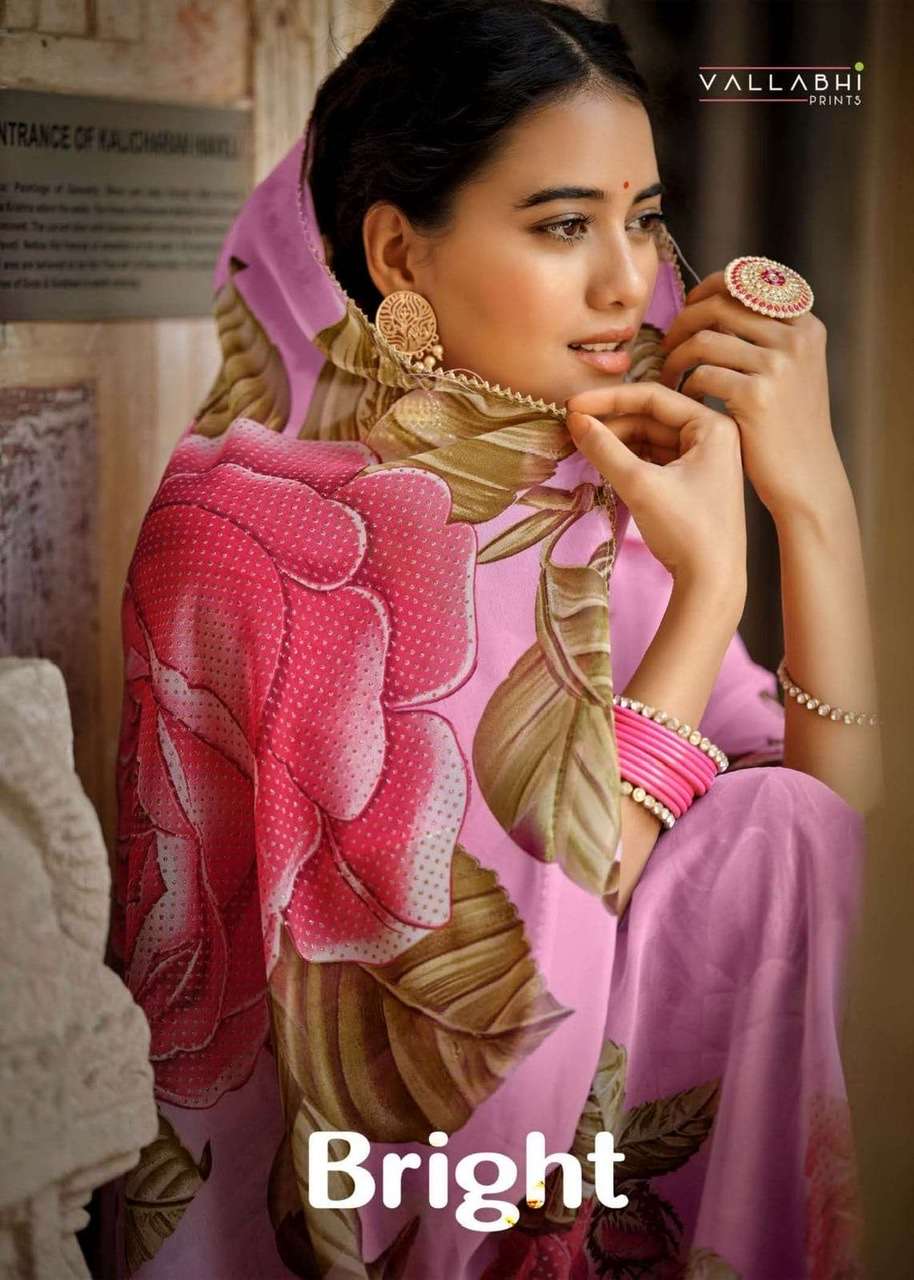 Triveni vallabhi prints bright printed georgette sarees at W...