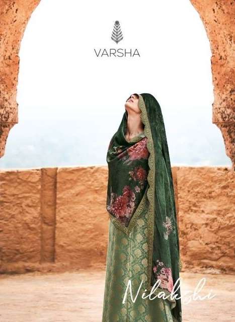 Varsha fashion nilakshi designer khinkhab woven heavy dress ...