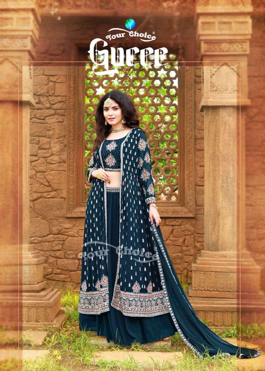 Your choice gucee blooming georgette with heavy work salwar ...