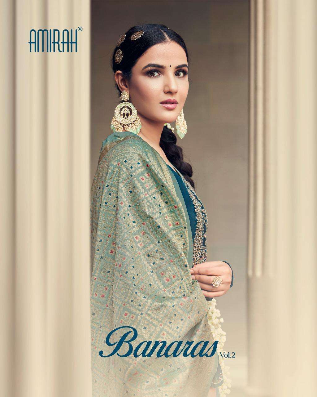 Amirah Fashion Banaras Vol 2 Designer Satin Georgette With E...