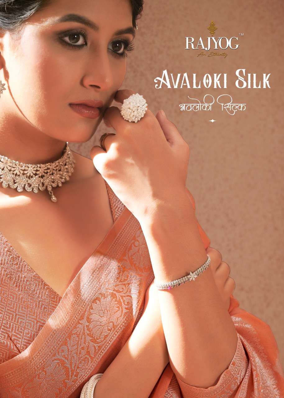 Avaloki Silk Designer Modal Silk With Silver Zari Weaving Sa...
