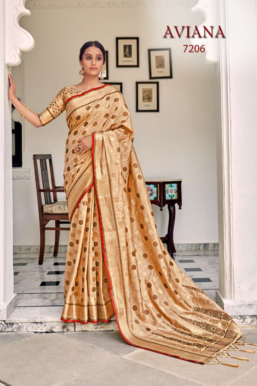Aviana silk with zari weaving saree collection