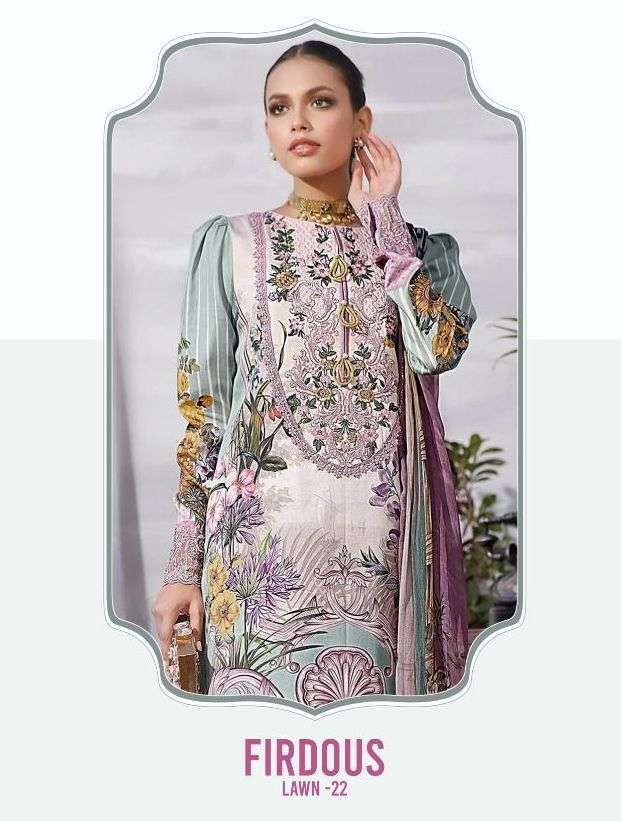 Deepsy Suits Firdous Lawn 22 Printed Pure Cotton with Embroi...