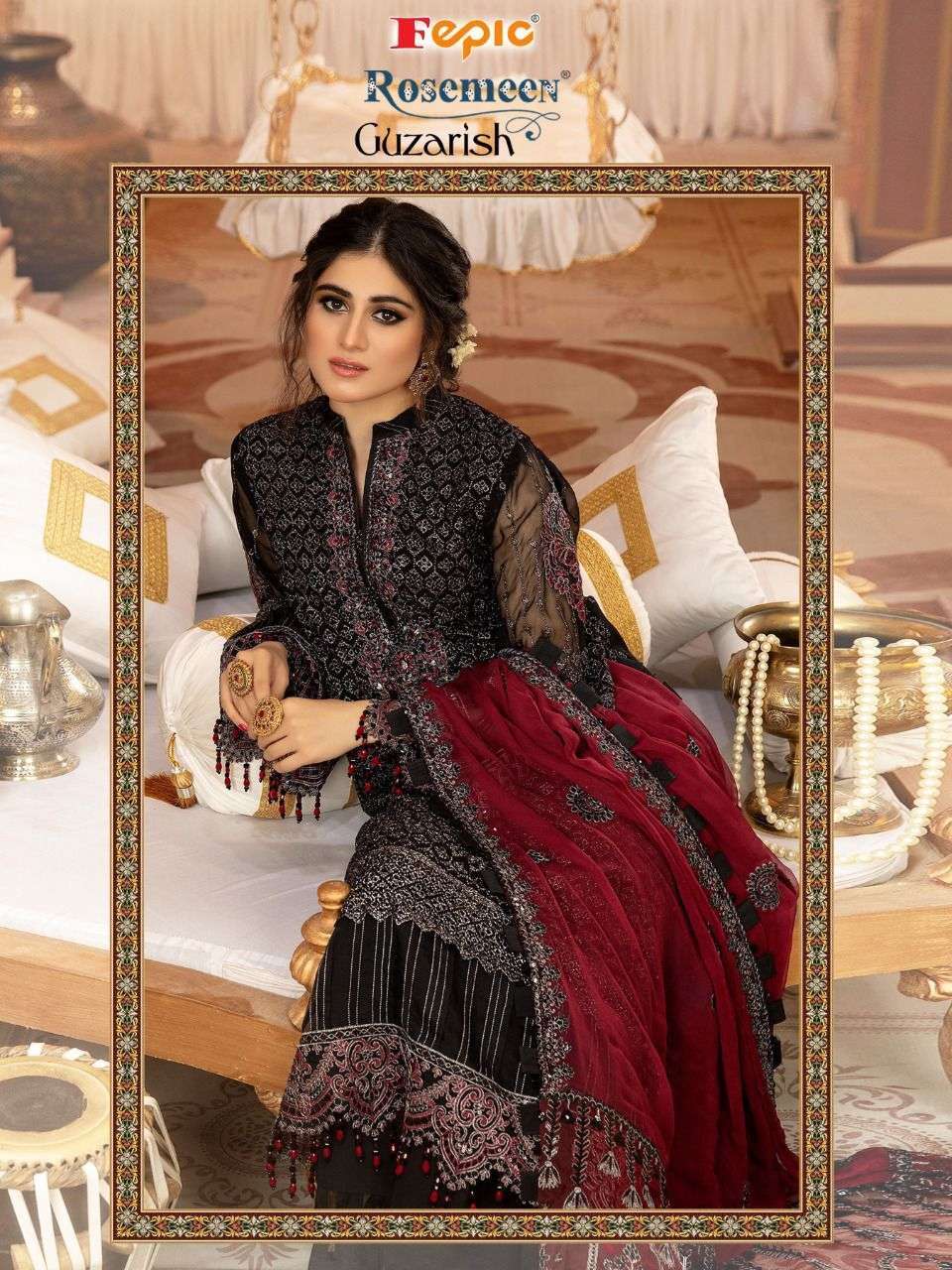 Fepic rosemeen guzarish vol 2 faux georgette with embroidery...