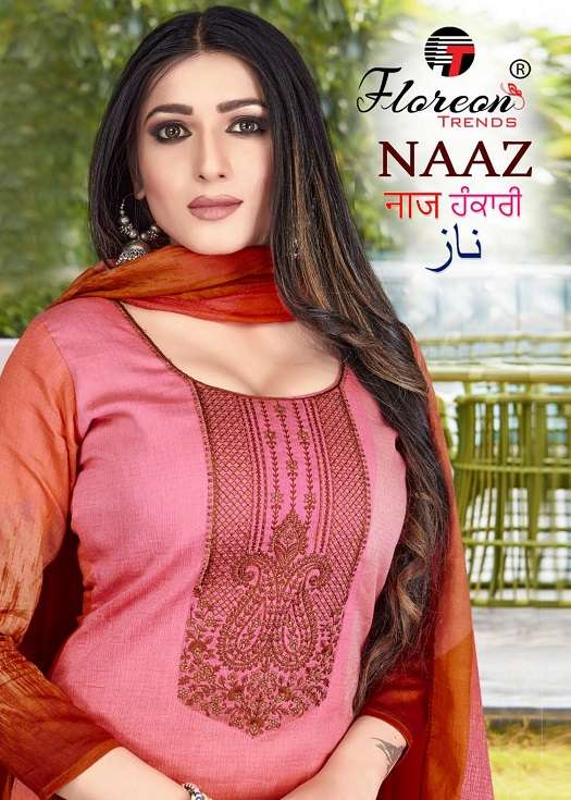 Floreon Trends Naaz Printed Glaze Cotton Satin Dress Materia...