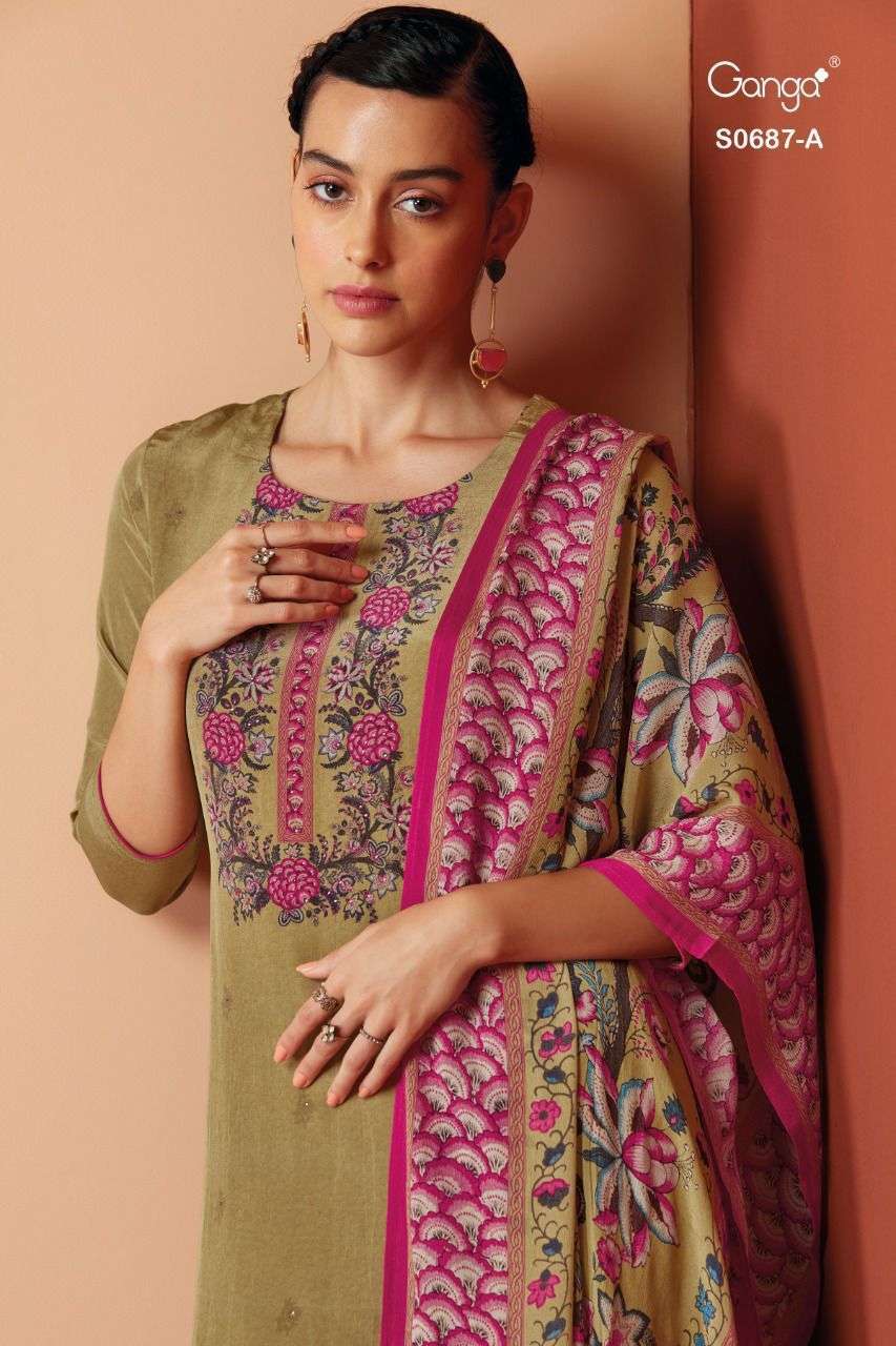 Ganga cotton suits on sale 2018