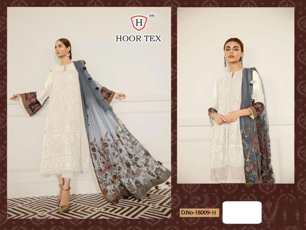 Hoor Tex 18009 Colors Faux Georgette With Heavy Embroidery W...