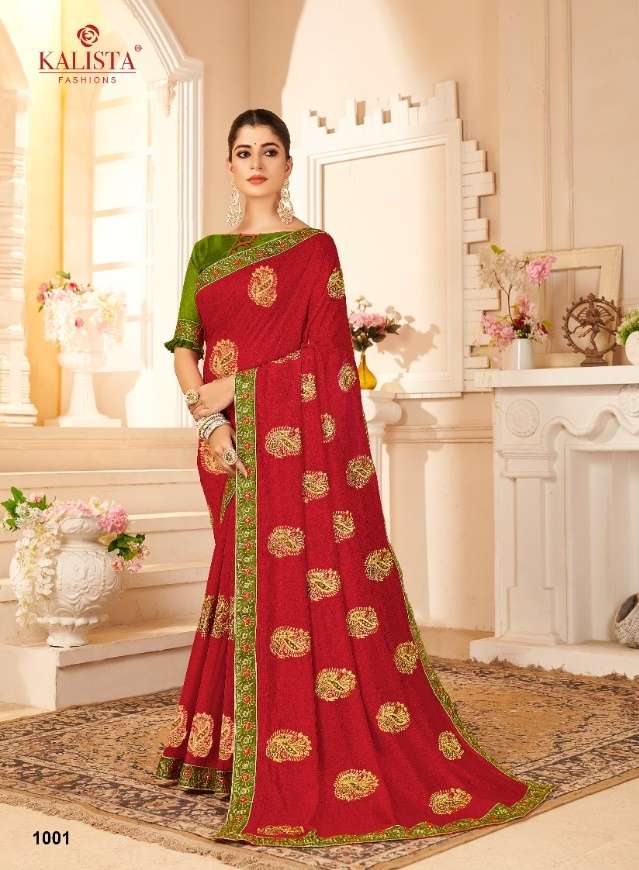 Kalista Fashion Sunaina Fancy Chiffon saree collection