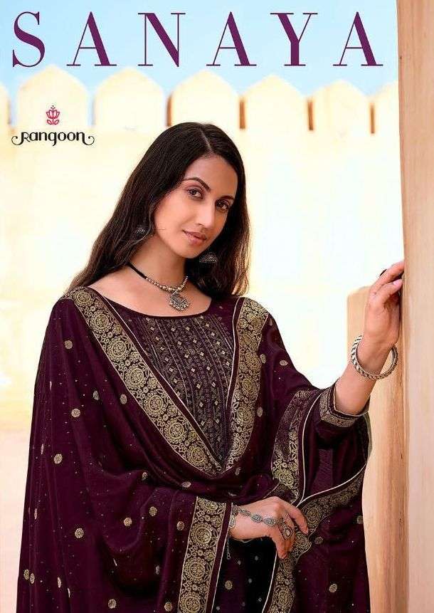 Kessi Fabrics Rangoon Sanaya Pure Dola Silk With Fancy 3 MM ...
