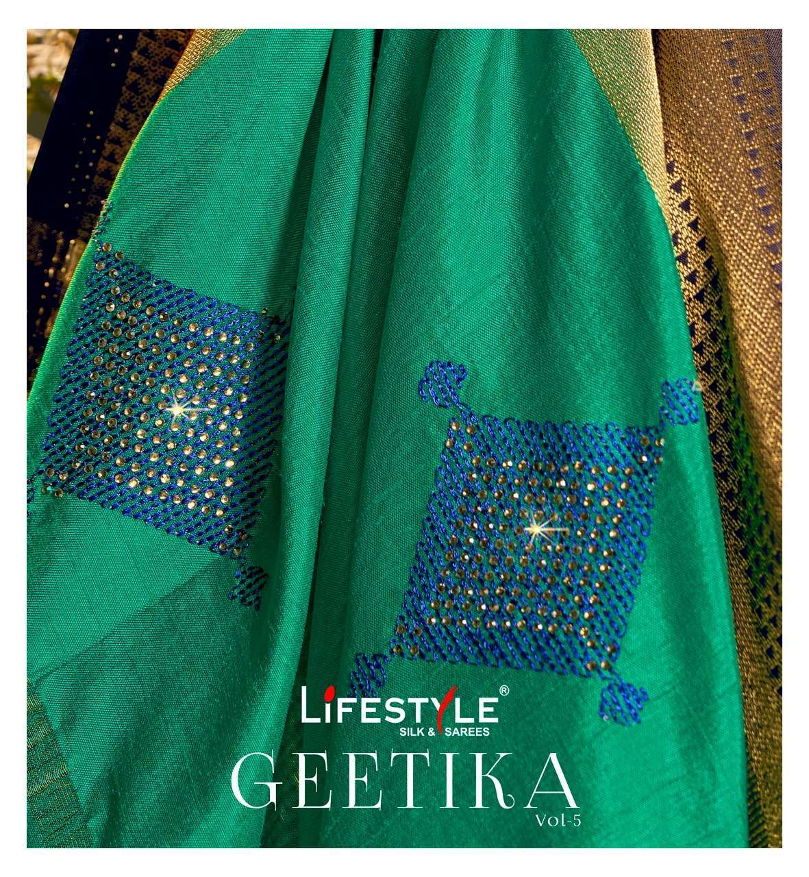 Lifestyle Sarees Geetika Vol 5 Nylon Silk Sarees collection ...