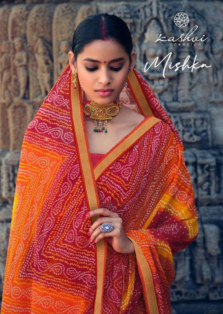 LT Fabrics Kashvi Creation Mishka Bandhani Printed Chiffon D...