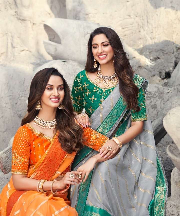 Prerana 1300 series silk wedding wear saree collection