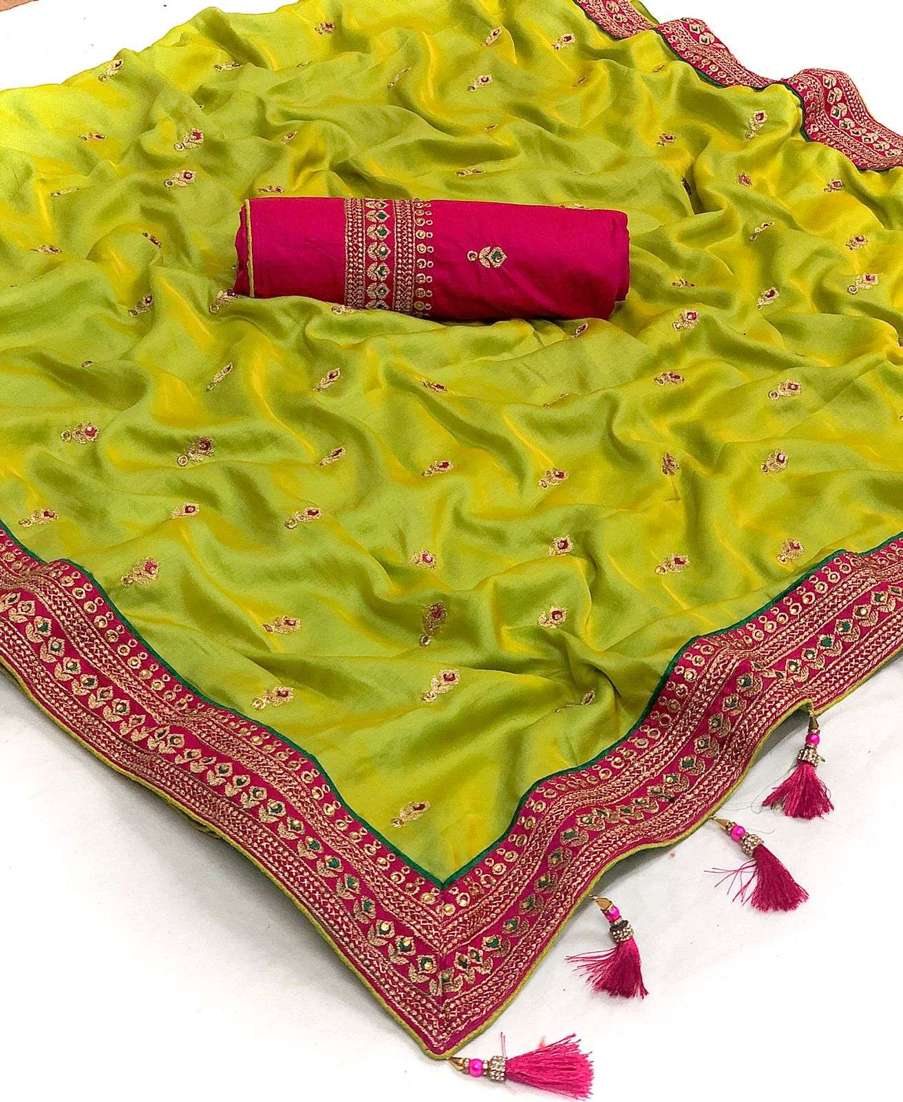 Ramaya silk with embroidery work saree collection