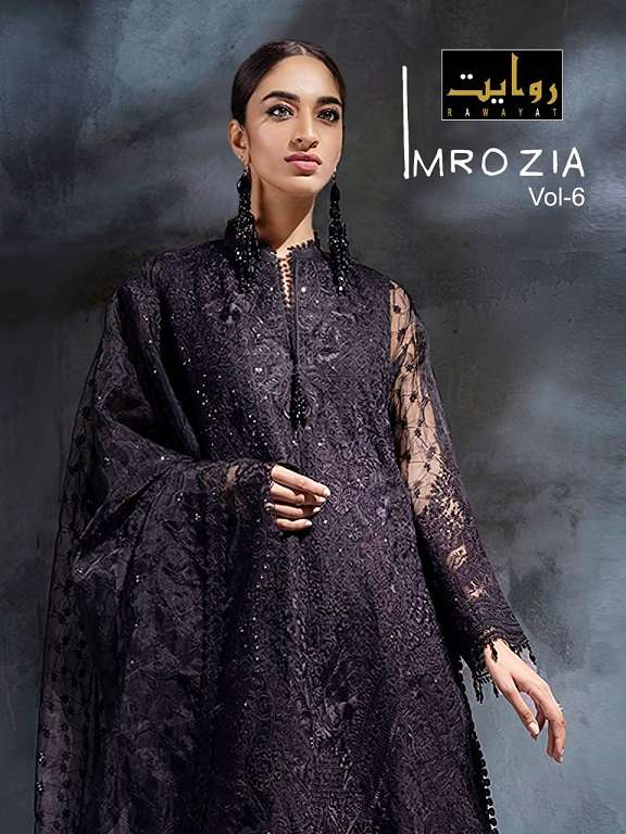 Rawayat Imrozia Vol 6 Faux Georgette With Exclusive Embroide...