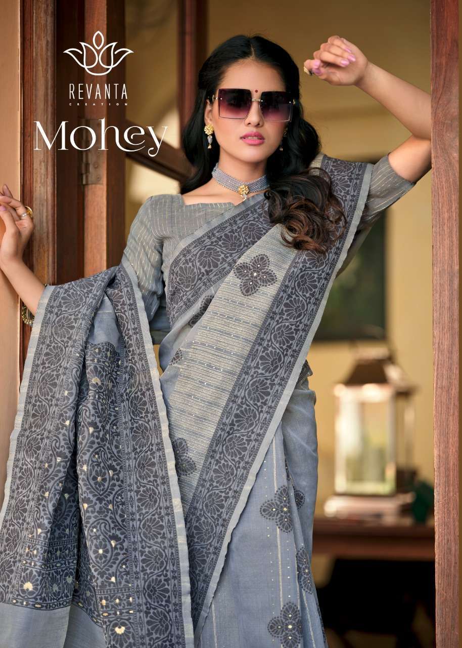 Revanta Creation Mohey Cotton Silk Sarees Collection at Whol...