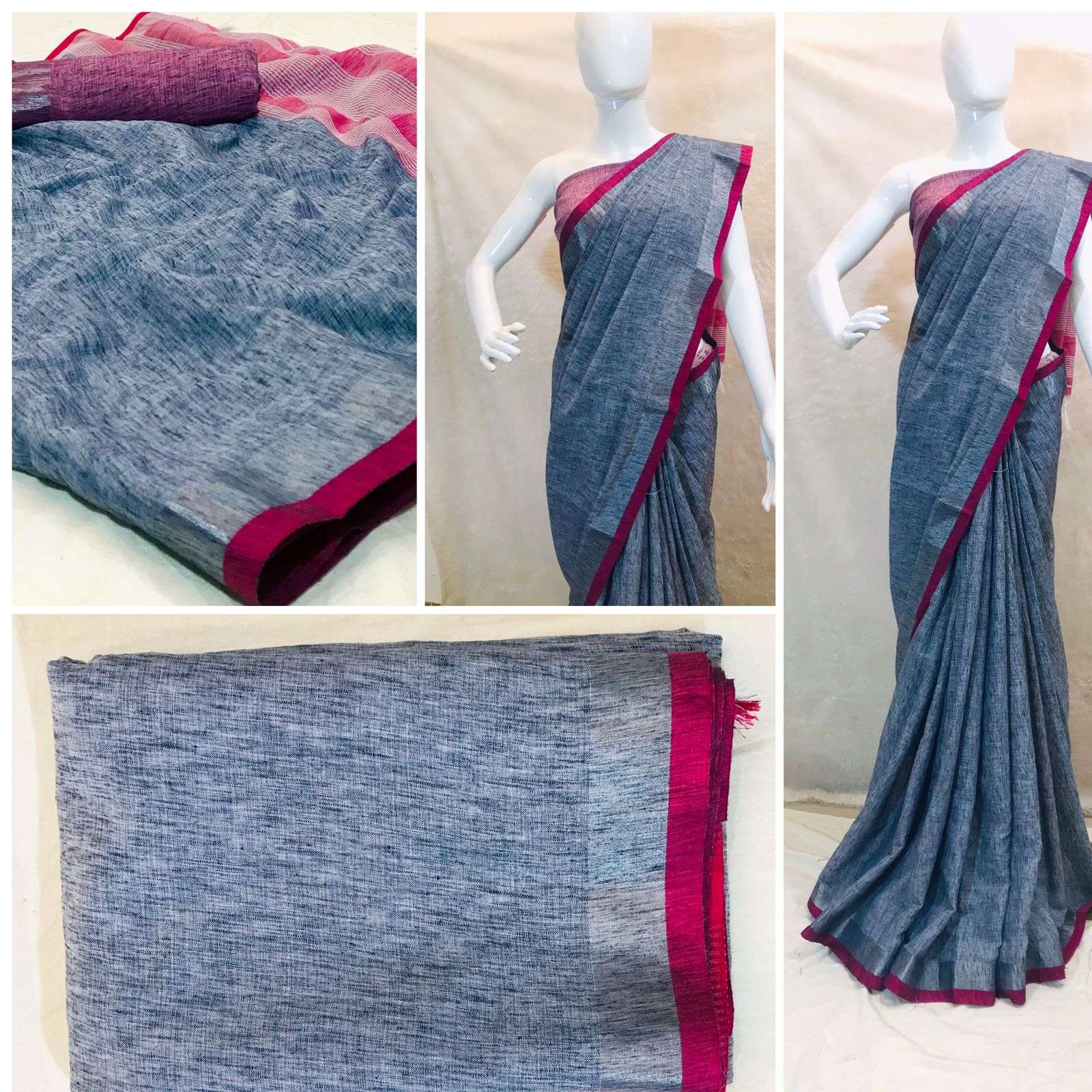 Ritika Silk Designer Soft Linen Silk Sarees at Wholesale Rat...