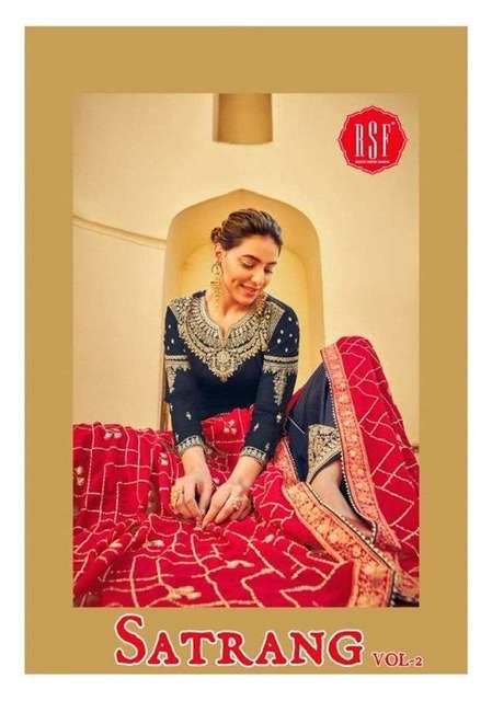Rsf satrang vol 2 blooming georgette with embroidery diamond...