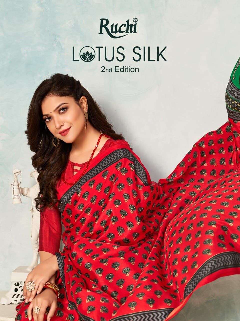 Ruchi Lotus Silk Vol 2 Printed Silk Crepe Sarees at Wholesal...