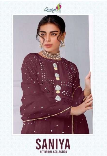 Saniya trendz hit bridal collection st 1008 faux georgette w...