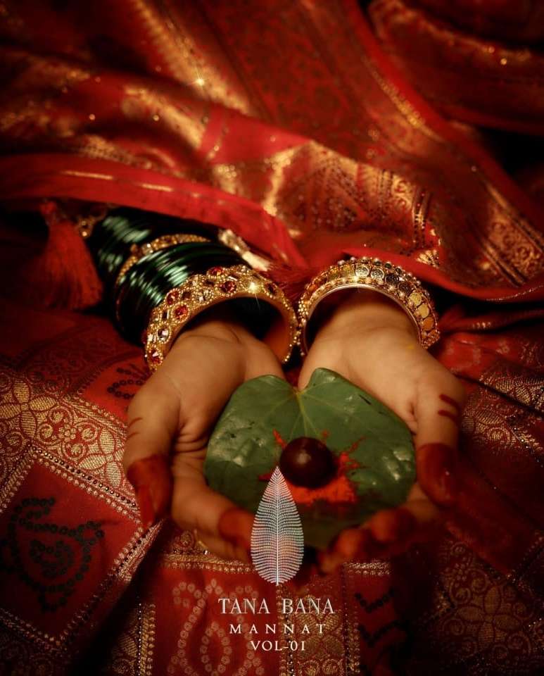 Tana Bana Mannat vol 1 Pure Silk Bridal Wear Bandhani saree ...