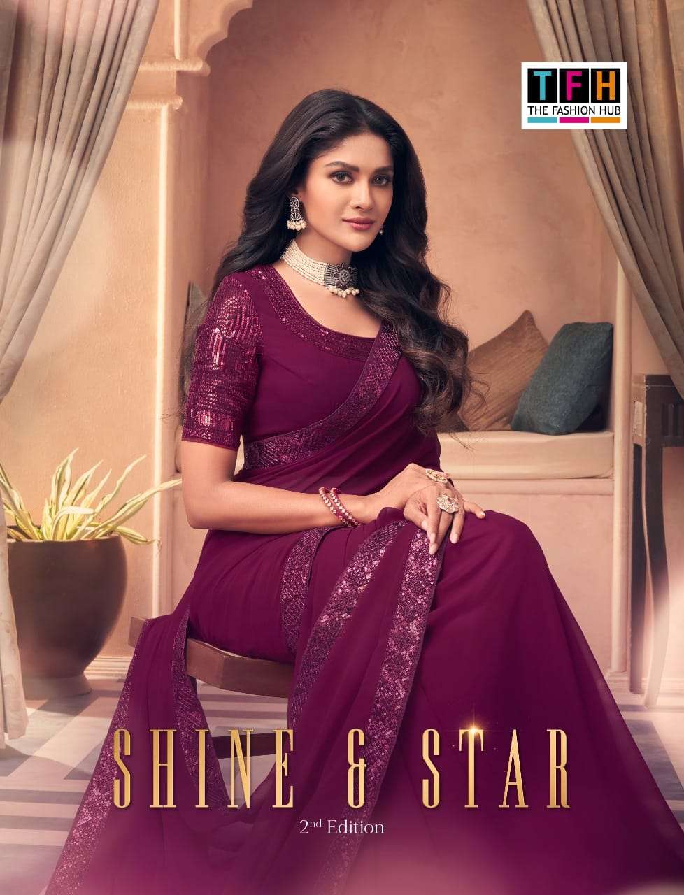 Tfh shine star 2nd edition Designer party wear saree collect...