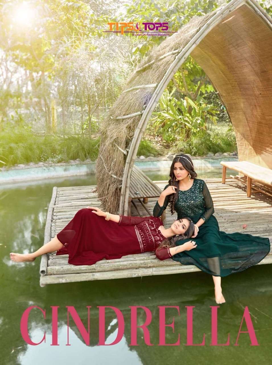 Tips & tops cindrella Heavy Georgette with Inner readymade k...