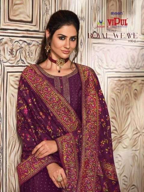 Vipul fashion royal weave vol 2 chinnon with heavy embroider...