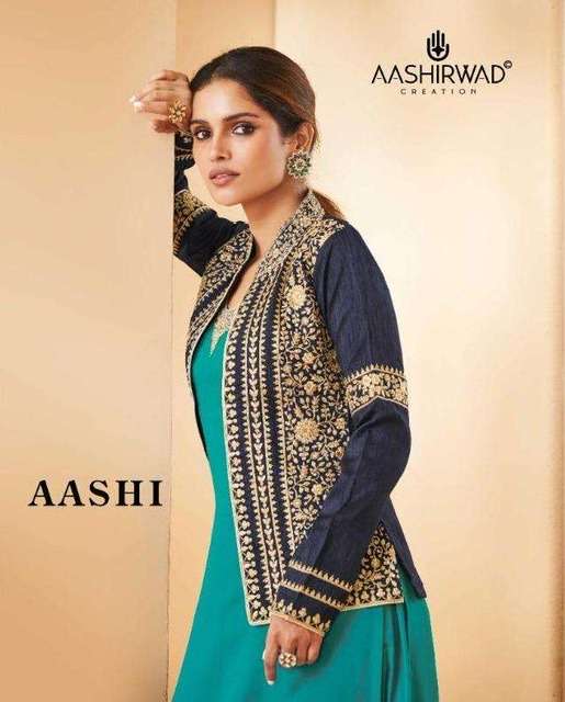 Aashirwad creation aashi real georgette with embroidery work...