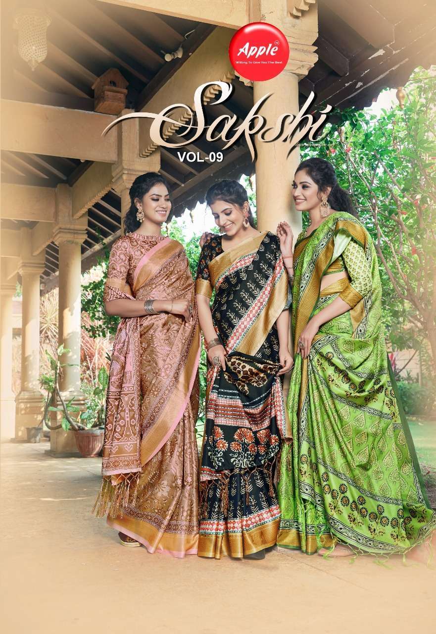 Apple sakshi vol 9 digital printed manipuri silk sarees coll...