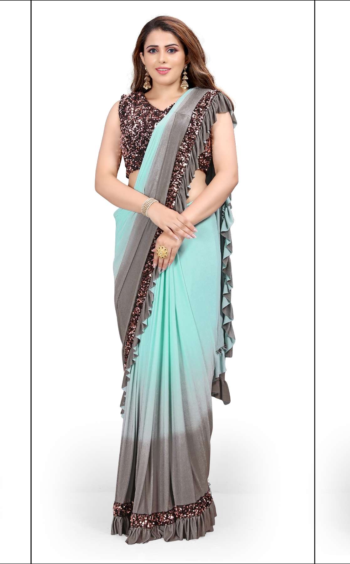 COLORFUL READY TO WEAR SAREES READYMADE COLLECTION WHOLESALE...