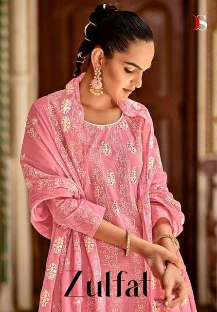 Deepsy Suits Zulfat Block printed pure cotton with handwork ...