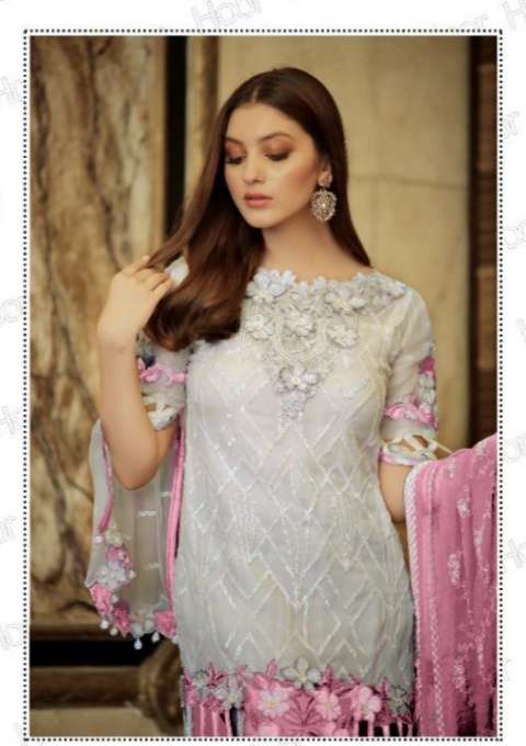 GEORGETTE PAKISTANI SUITS DESIGNER COLLECTION BY HOOR 