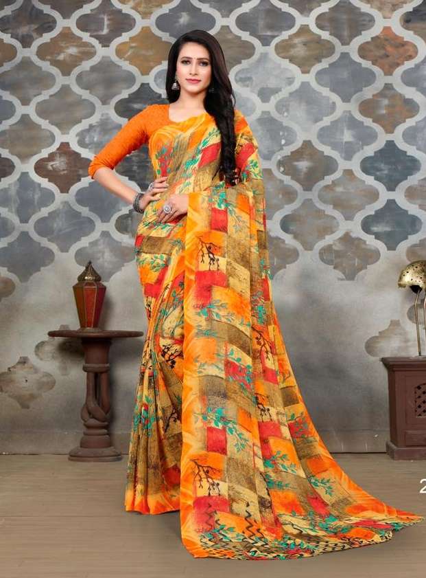 Georgette With Digital Print Regular Wear saree Collection