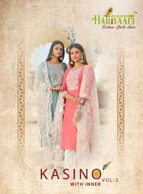 Hariyaali kasino vol 2 viscose silk with embroidery work rea...