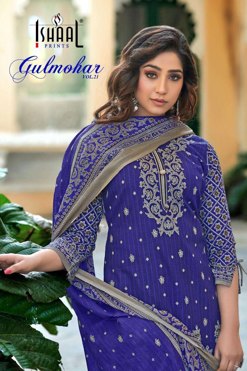 Ishaal prints Gulmohar Vol 21 Printed pure lawn cotton dress...