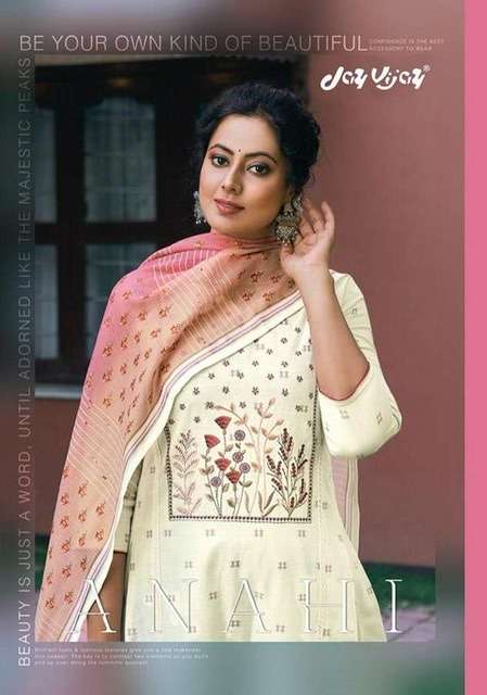 Jay vijay anahi Pure Jam Satin Jacquard With Embroidery dres...