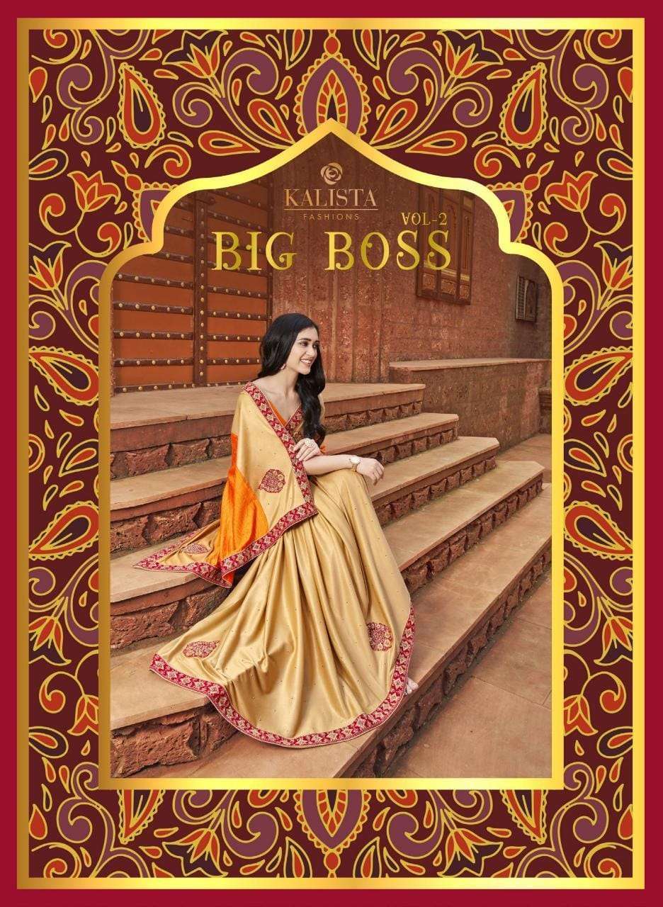 Kalista fashion bigg boss vol 2 vichitra silk with work sare...