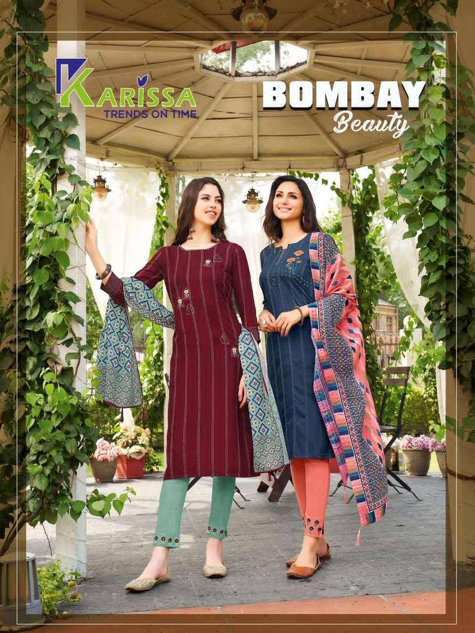 Karissa Bombay Beauty Rayon printed readymade suits at whole...