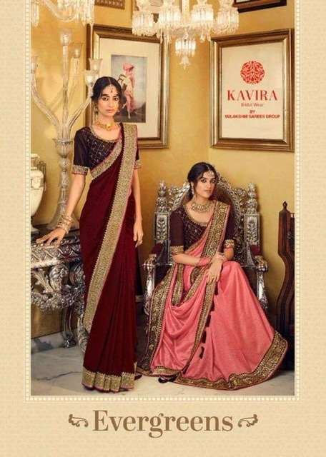 Kavira evergreens vichitra silk sarees designer collection a...
