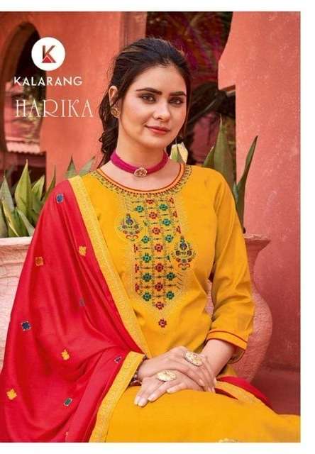 Kessi Fabrics kalarang harika Jam silk cotton with embroider...