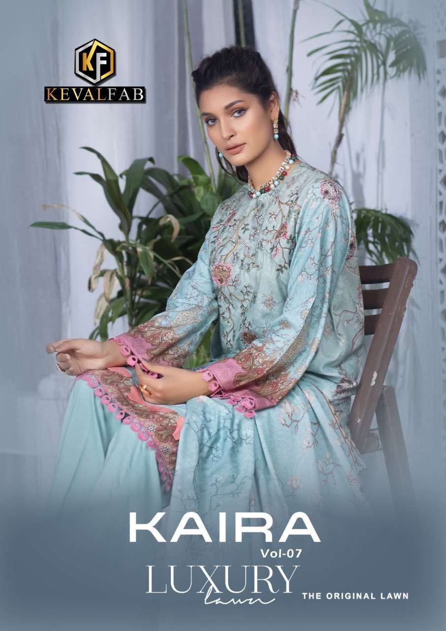 Keval Fab Kaira Vol 7 Printed heavy lawn cotton pakistani dr...