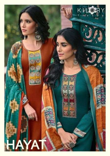 Kilory trends hayat printed jam cotton with embroidery work ...