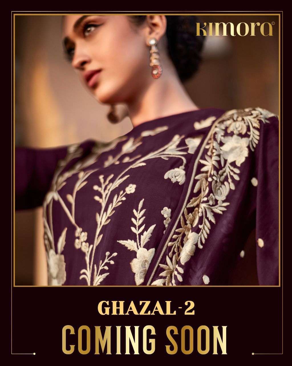 Kimora fashion ghazal vol 2 Organza tusser silk with embroid...