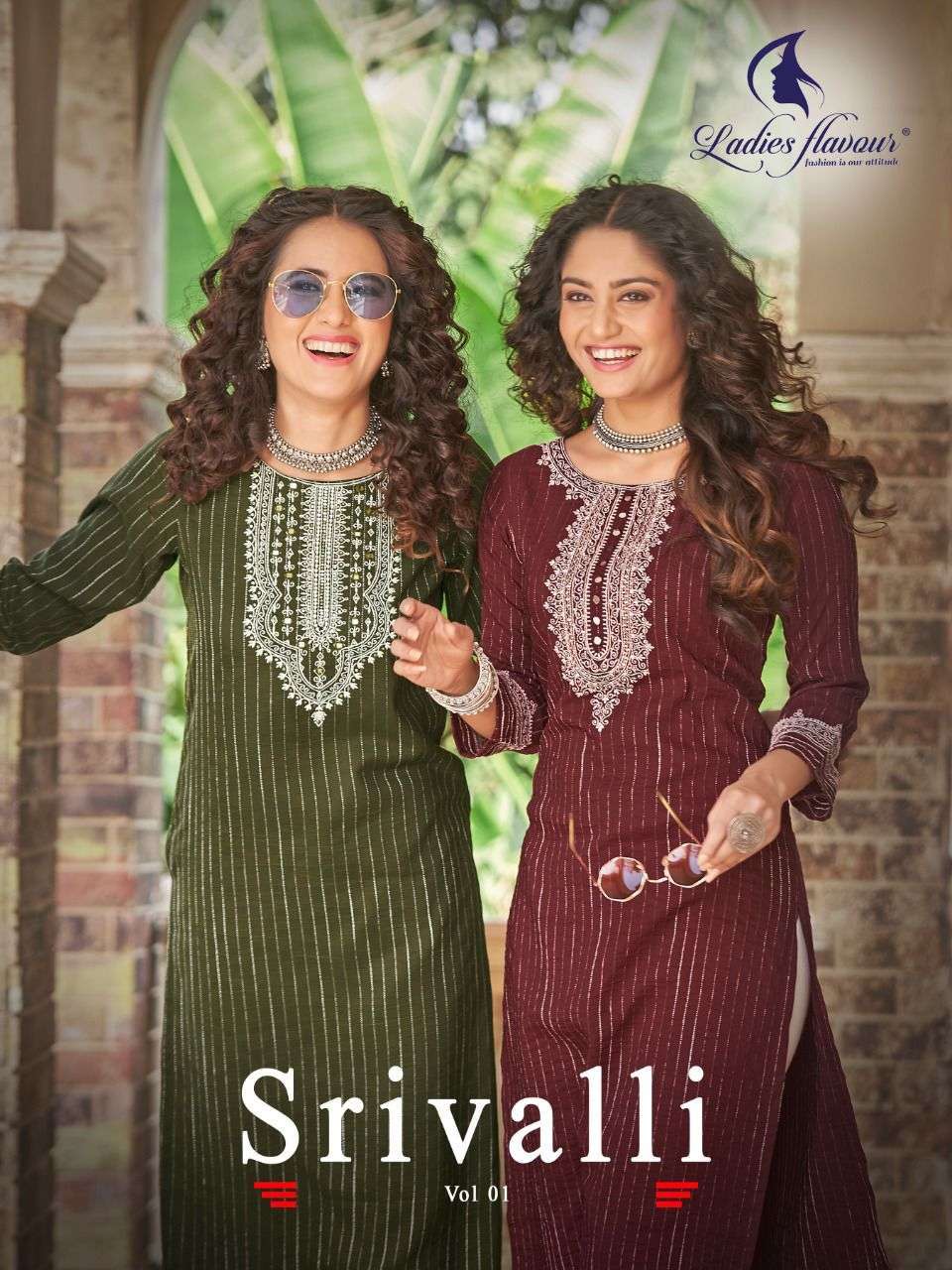 Ladies Flavour Srivalli  Fancy Rayon Viscose weaving With Em...