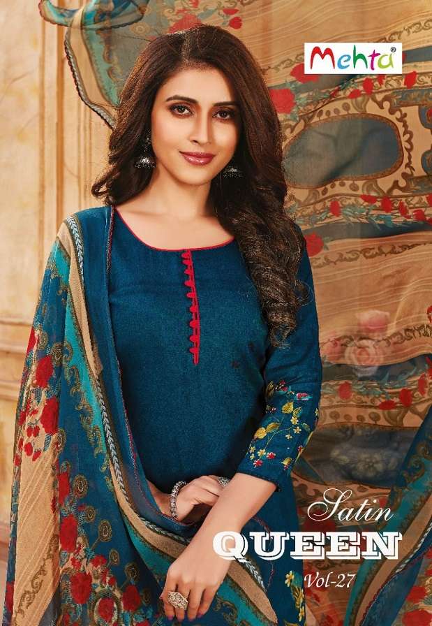 Mehta Satin Queen Vol 27 Pure Lawn Cotton Printed Suits Coll...
