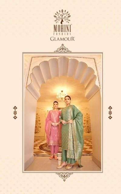 Mohini fashion glamour vol 112 pure viscose dola jacquard dr...