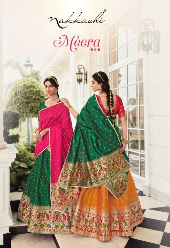 Nakkashi Meera Banarasi Silk With Designer Lehenga choli col...