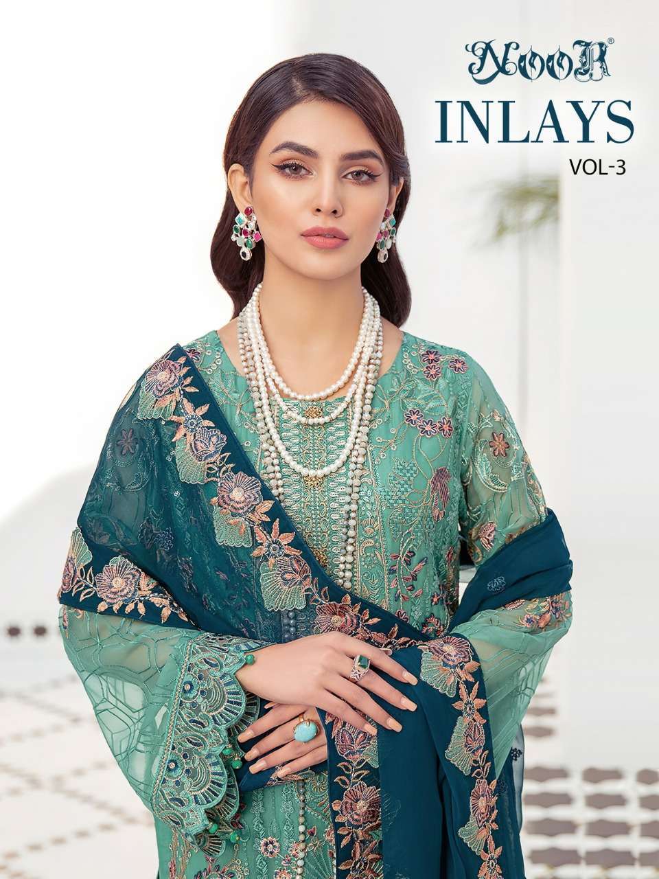 Noor Inlays Vol 3 Georgette With Heavy Embroidery Work Pakis...