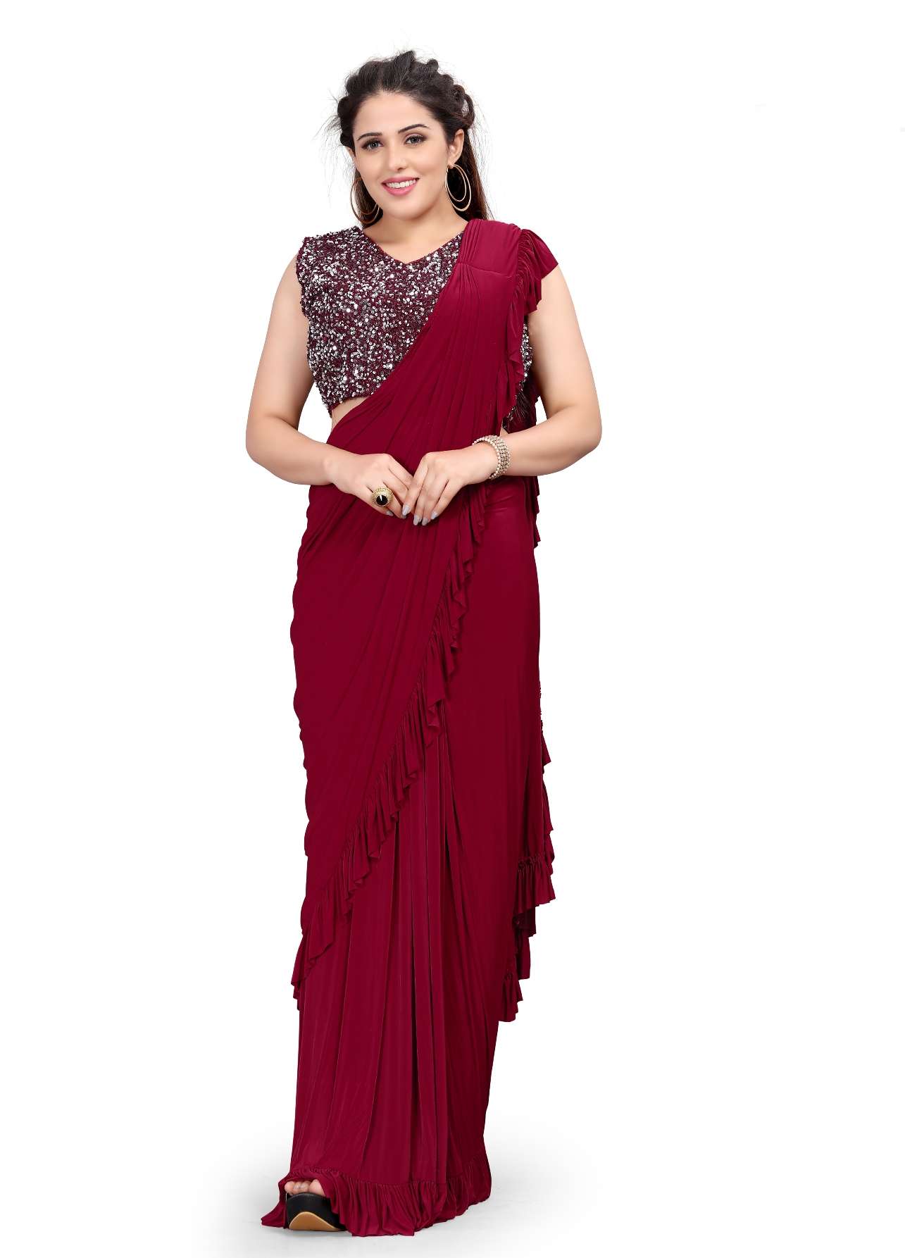 PARTY WEAR SAREE READYMADE COLLECTION AT WHOLESALE PRICE SUR...