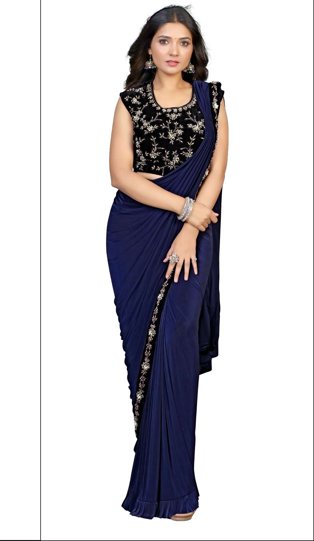 PRE STITCHED PARTY WEAR SAREES AT AWESOME RATES 